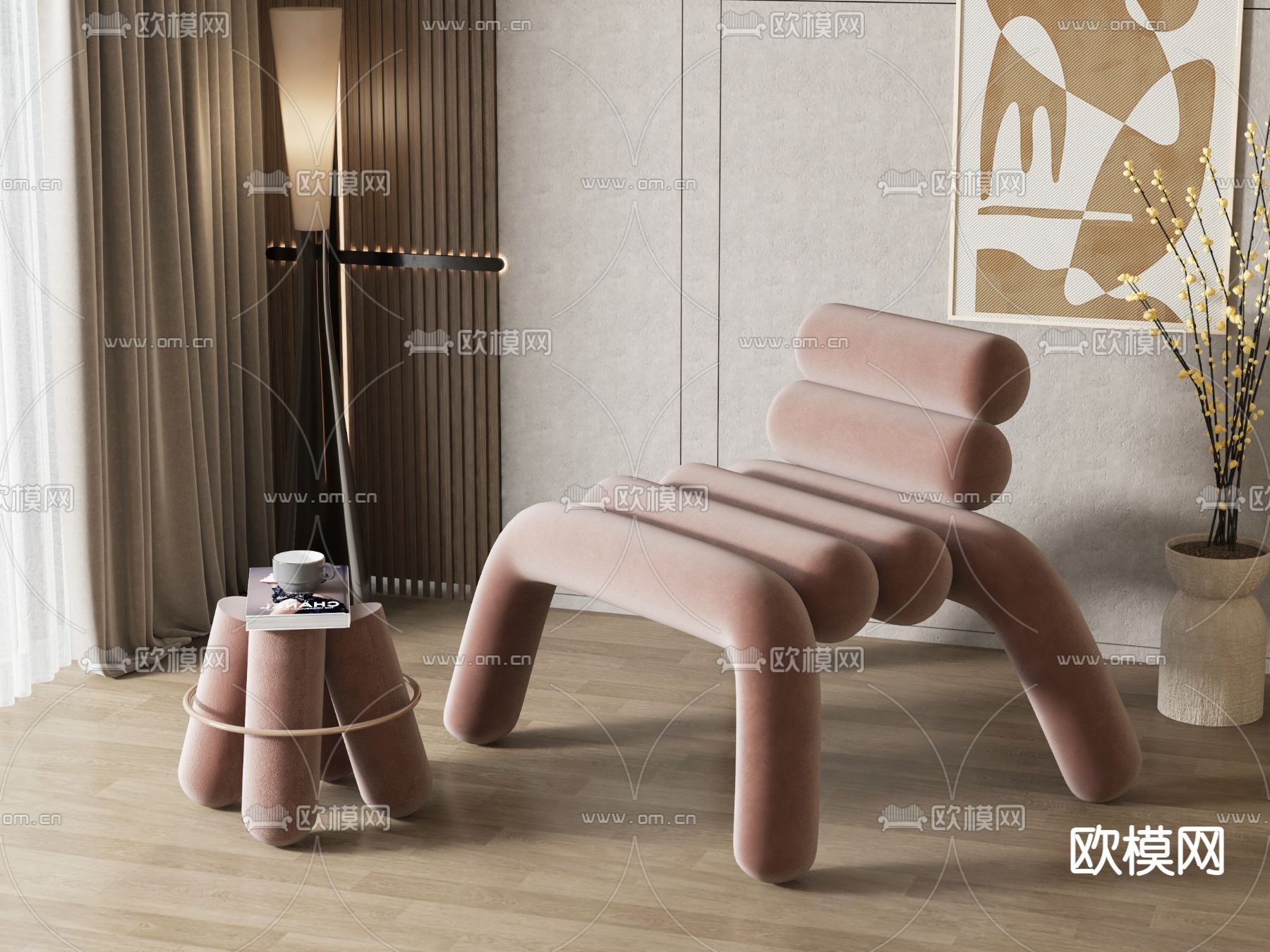 休闲椅3d模型下载