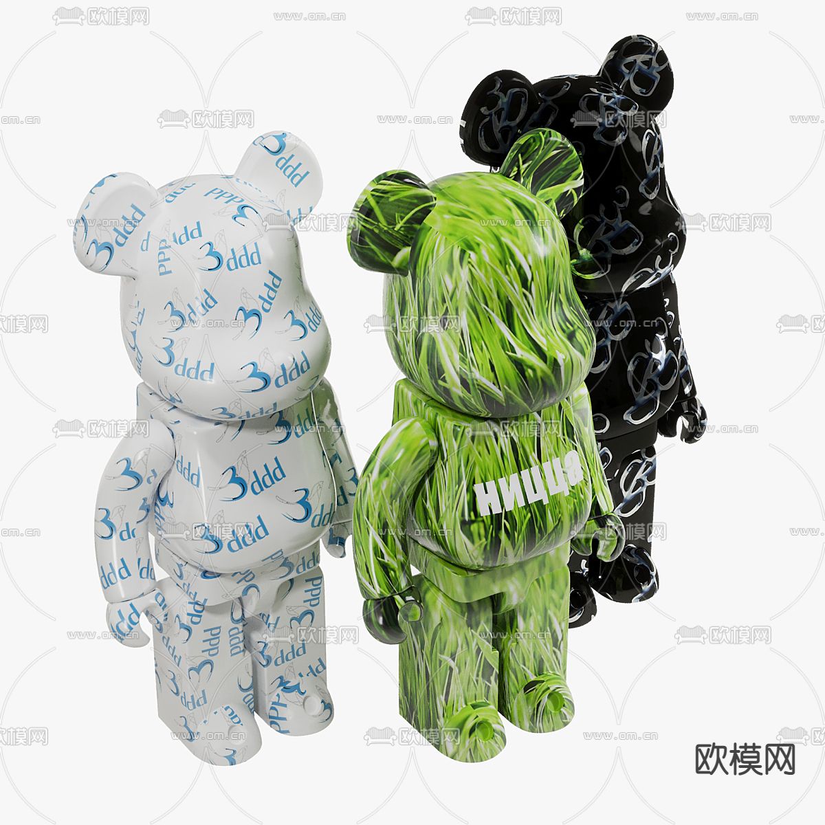 KAWS雕塑 暴力熊3d模型下载（渲染图2）