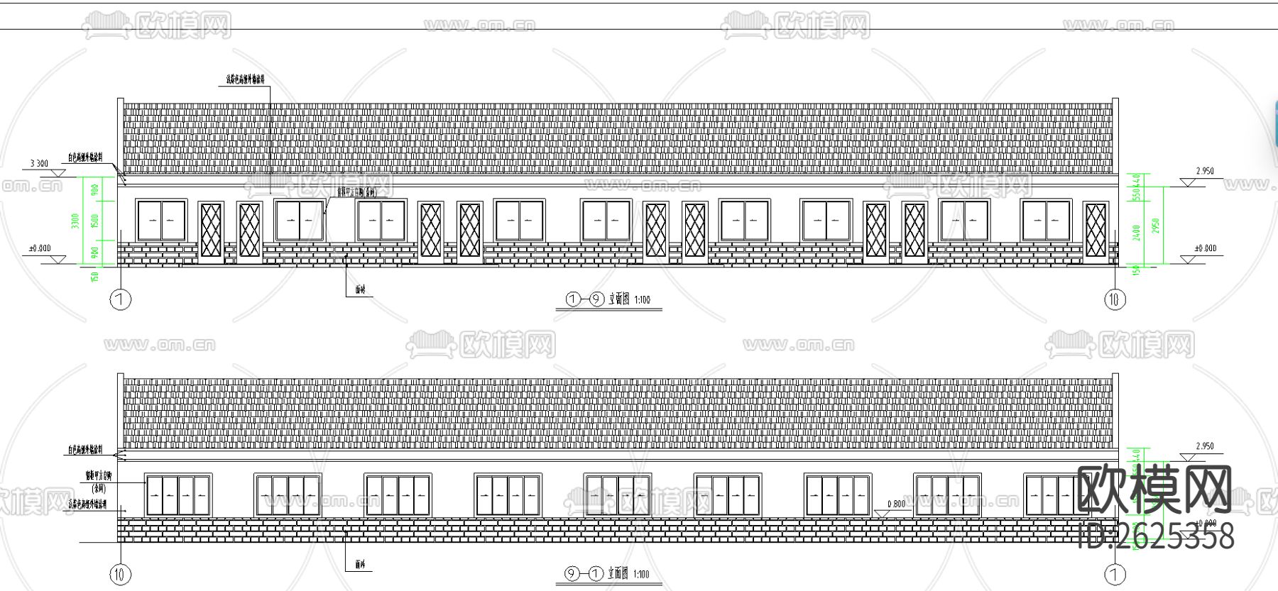 职工安置房CAD施工图下载（渲染图1）