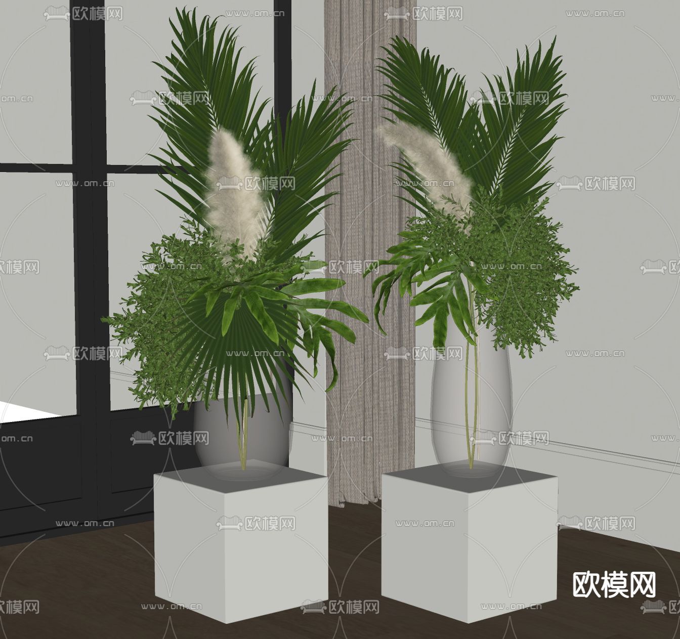 水培绿植 花瓶 水生植物su模型