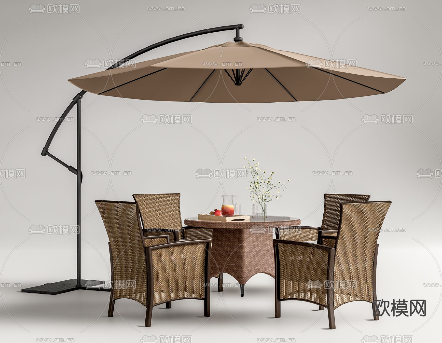 户外桌椅 休闲桌椅3d模型下载