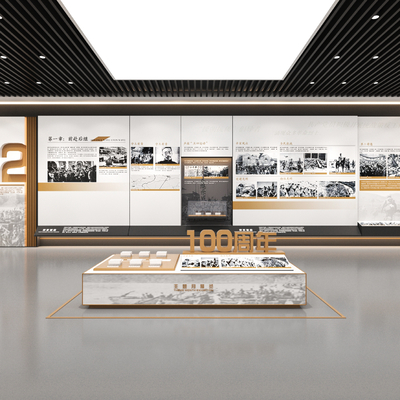  党建文化展厅su模型 