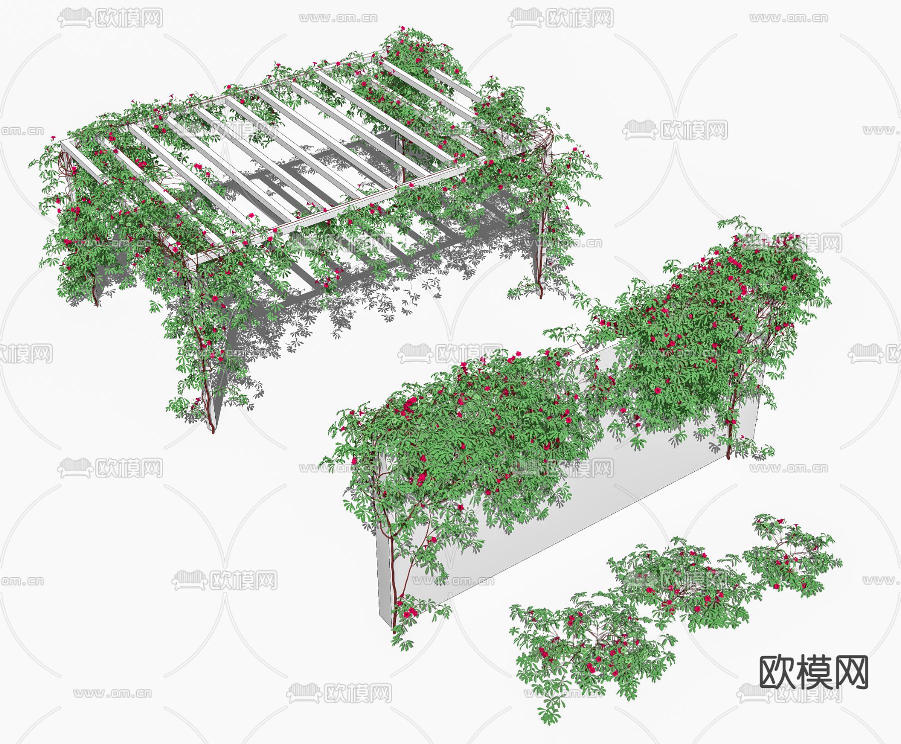 户外藤蔓su模型下载（渲染图3）