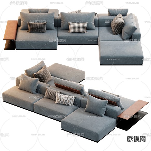 Poliform 模块沙发3d模型下载(渲染图4)