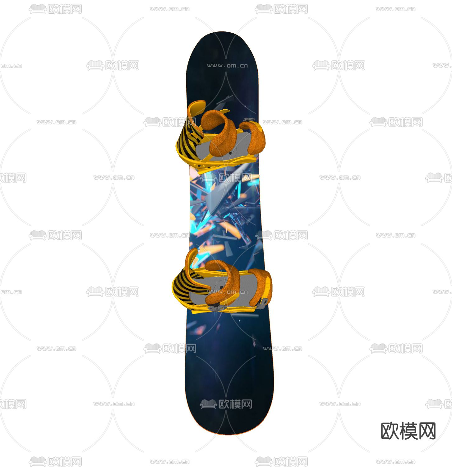 运动器材 滑雪板su模型下载（渲染图2）