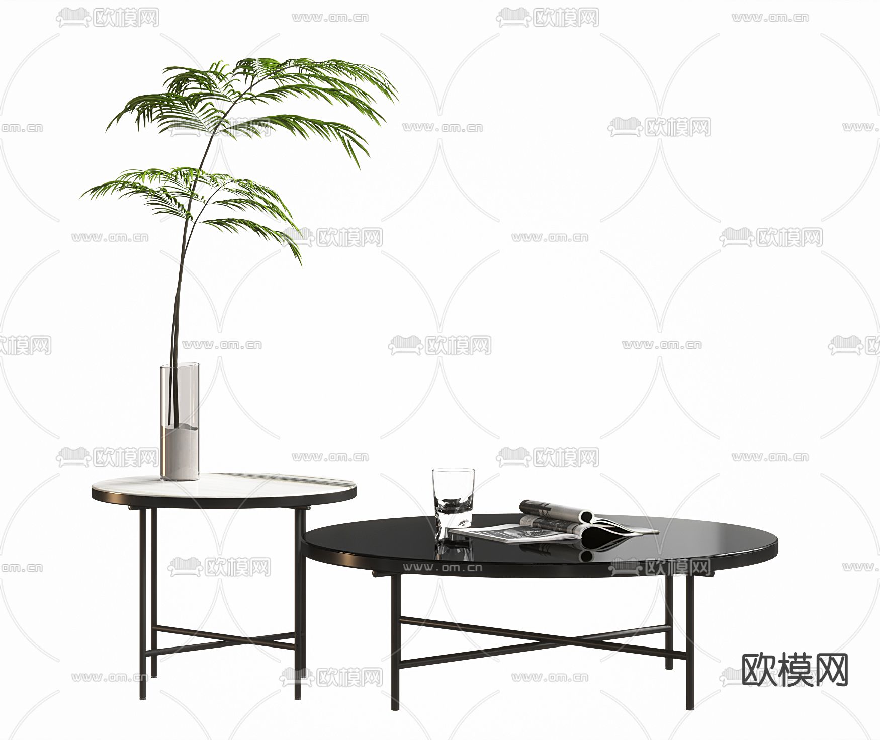 子母茶几3d模型下载