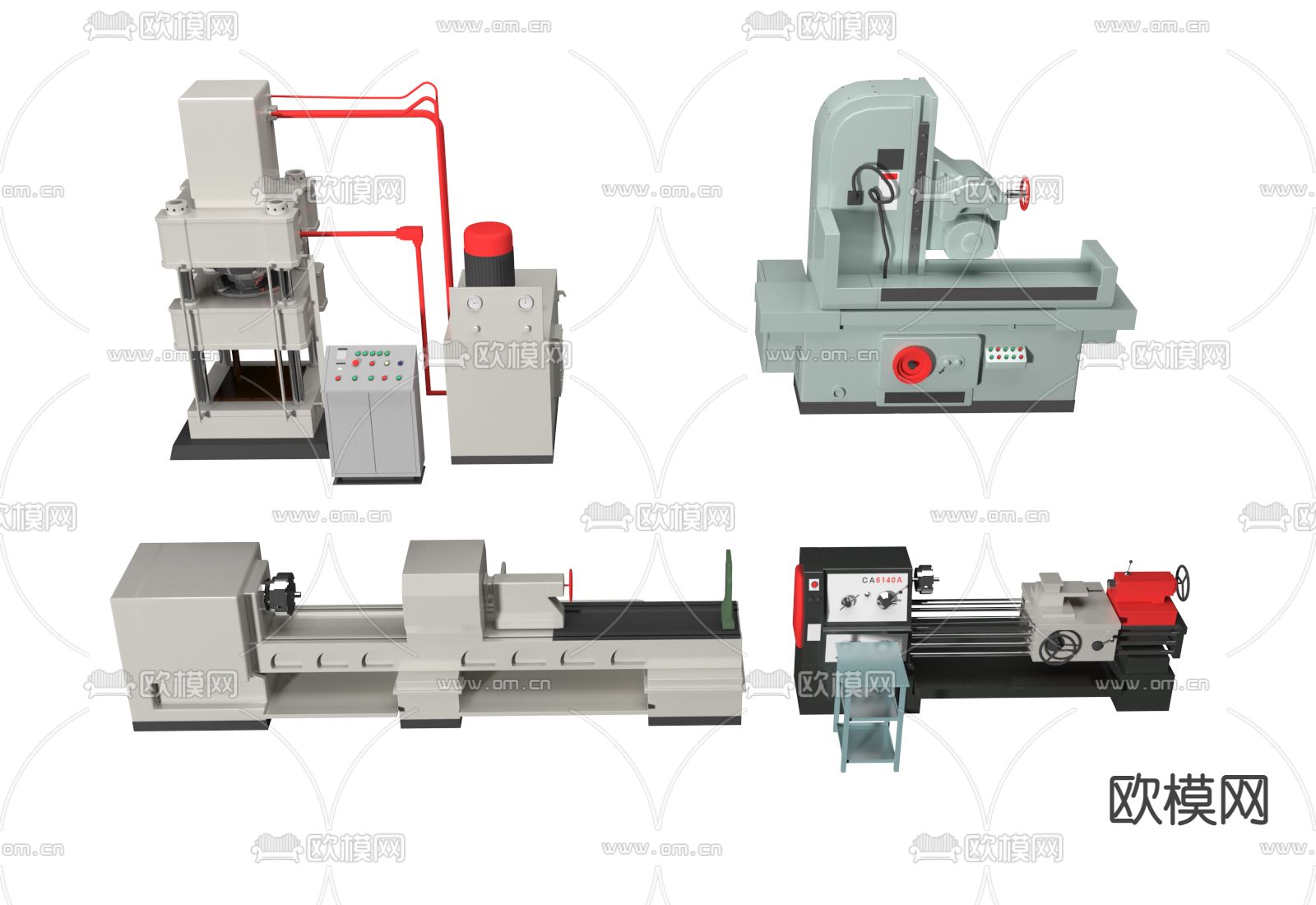 工厂机器3d模型下载（渲染图2）