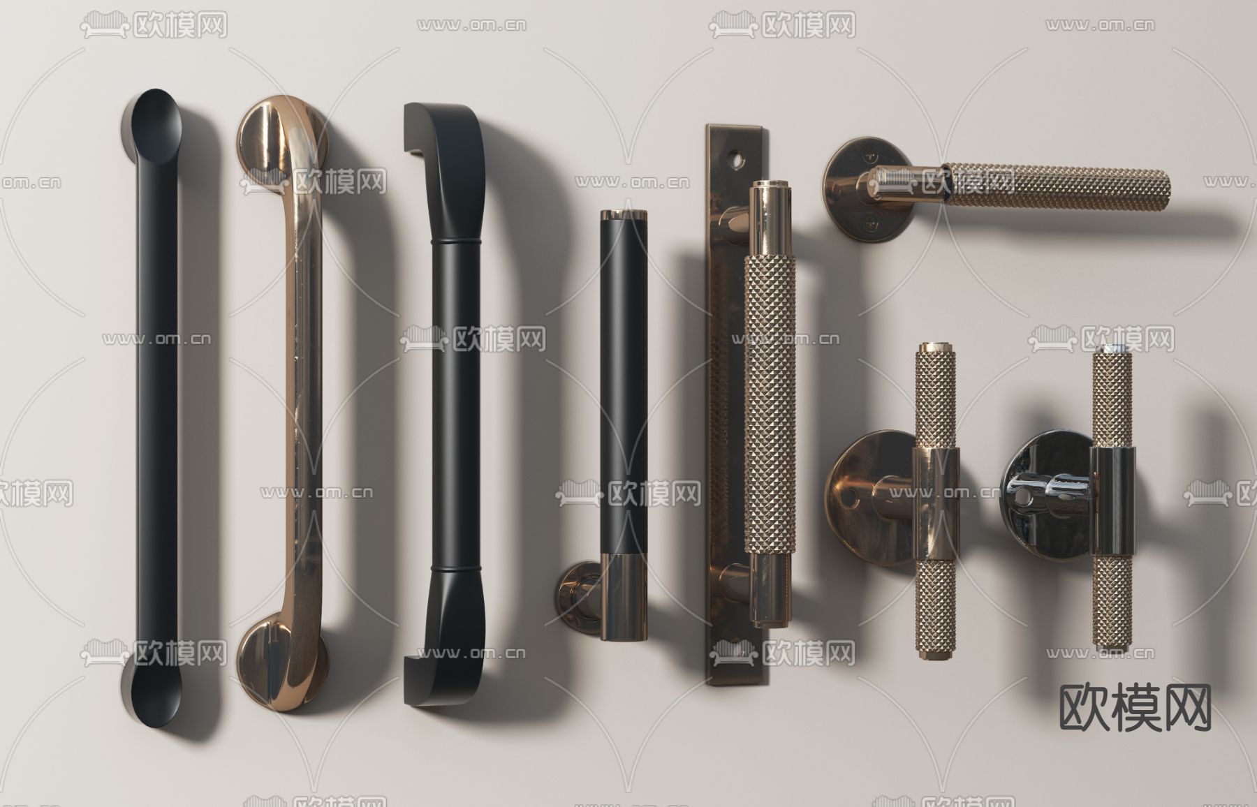 门把手 拉手3d模型下载