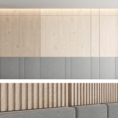 现代背景墙su模型