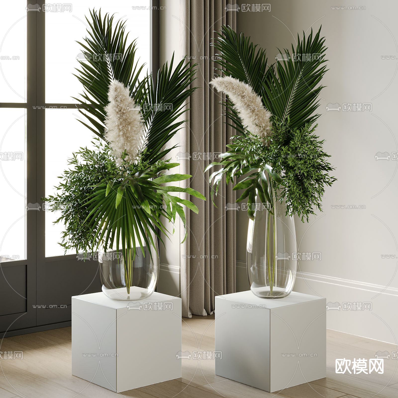 水培绿植 花瓶 水生植物su模型