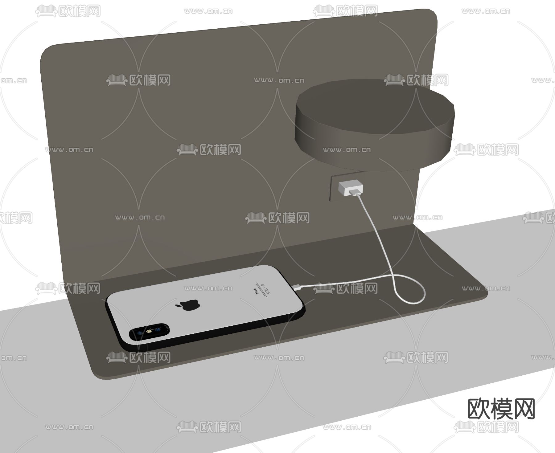 台灯 手机su模型下载（渲染图2）