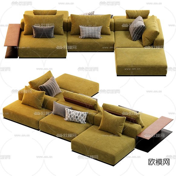 Poliform 模块沙发3d模型下载(渲染图3)