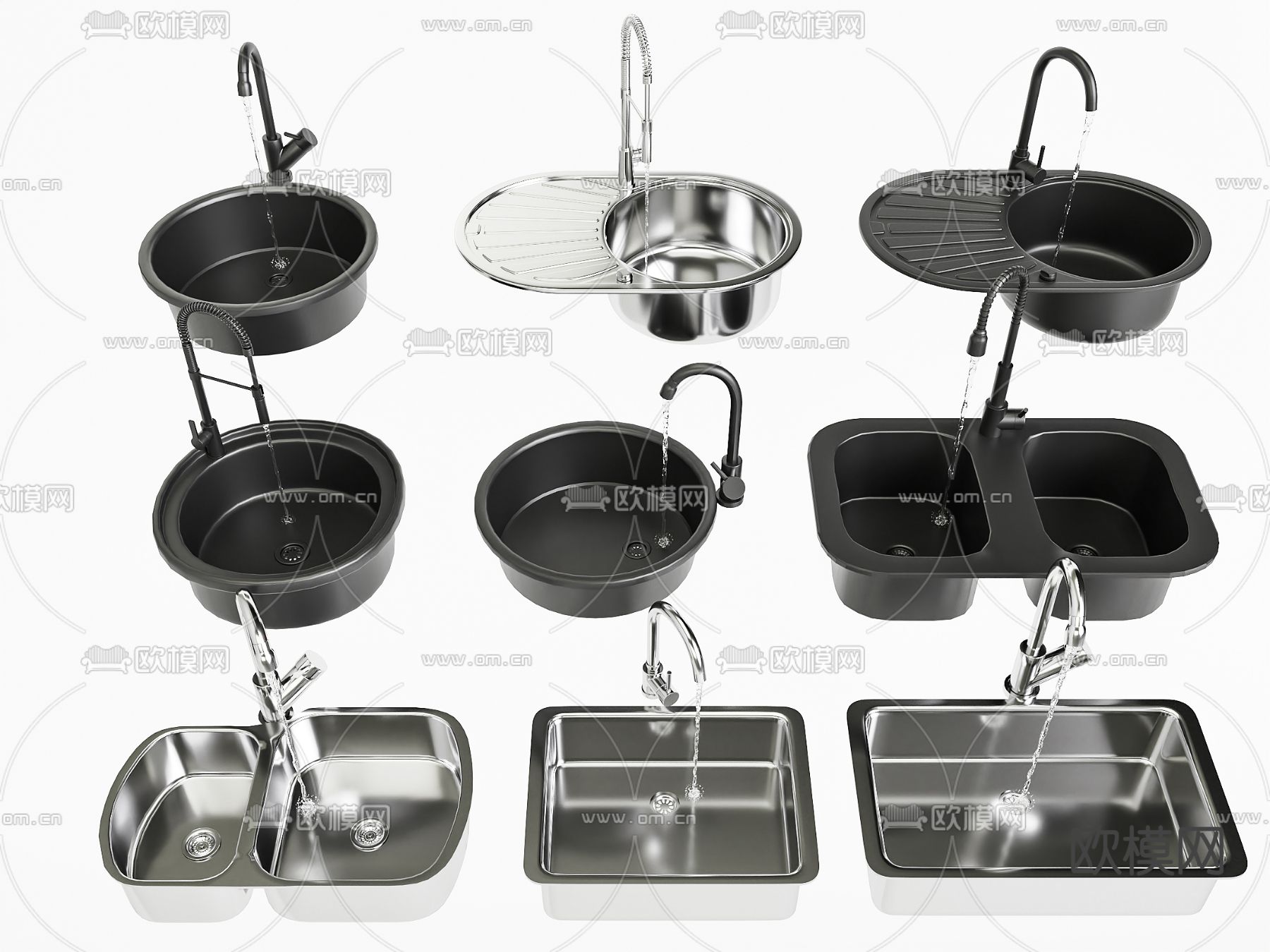 水槽 洗菜盆3d模型下载