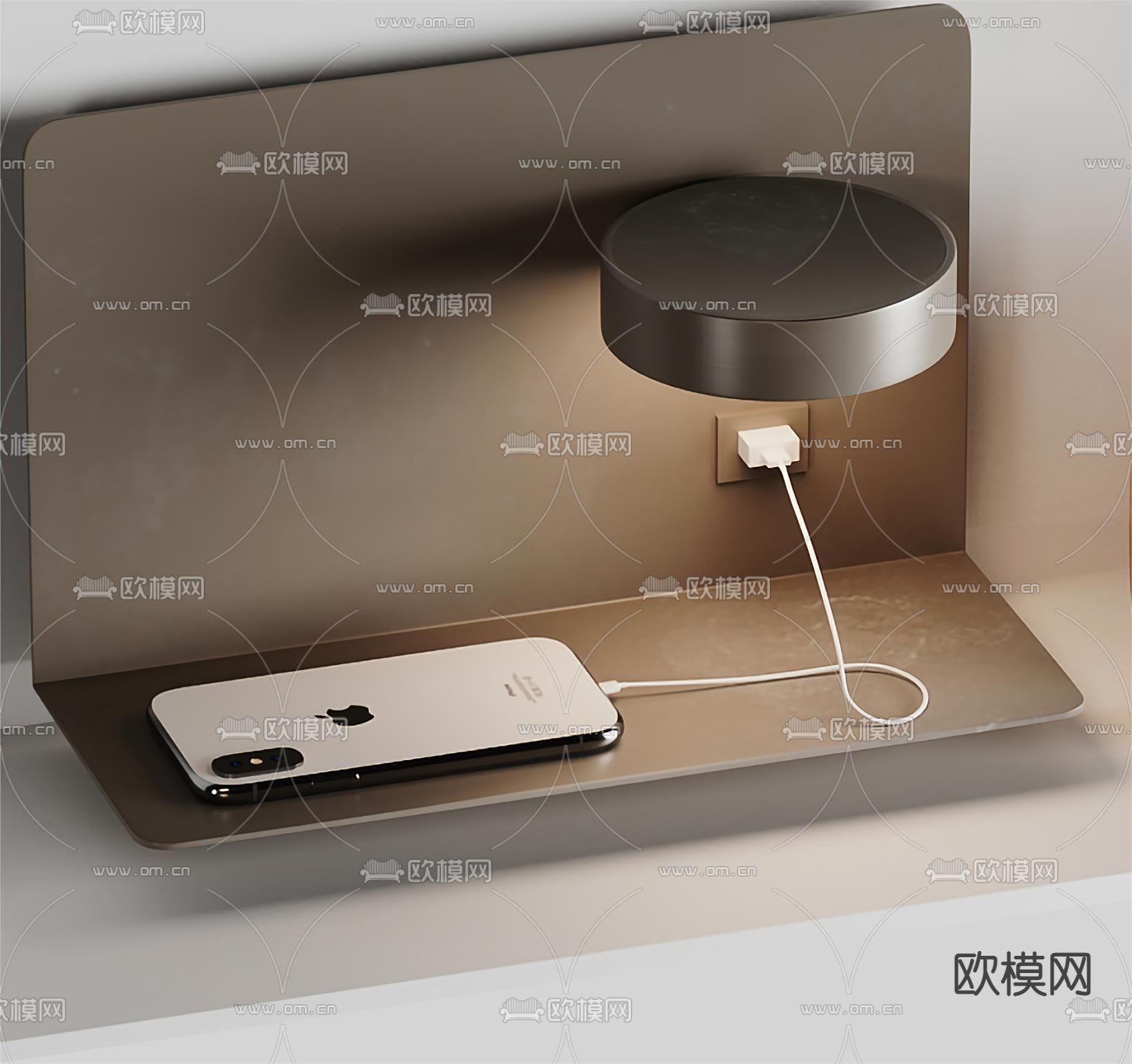 台灯 手机su模型下载（渲染图1）