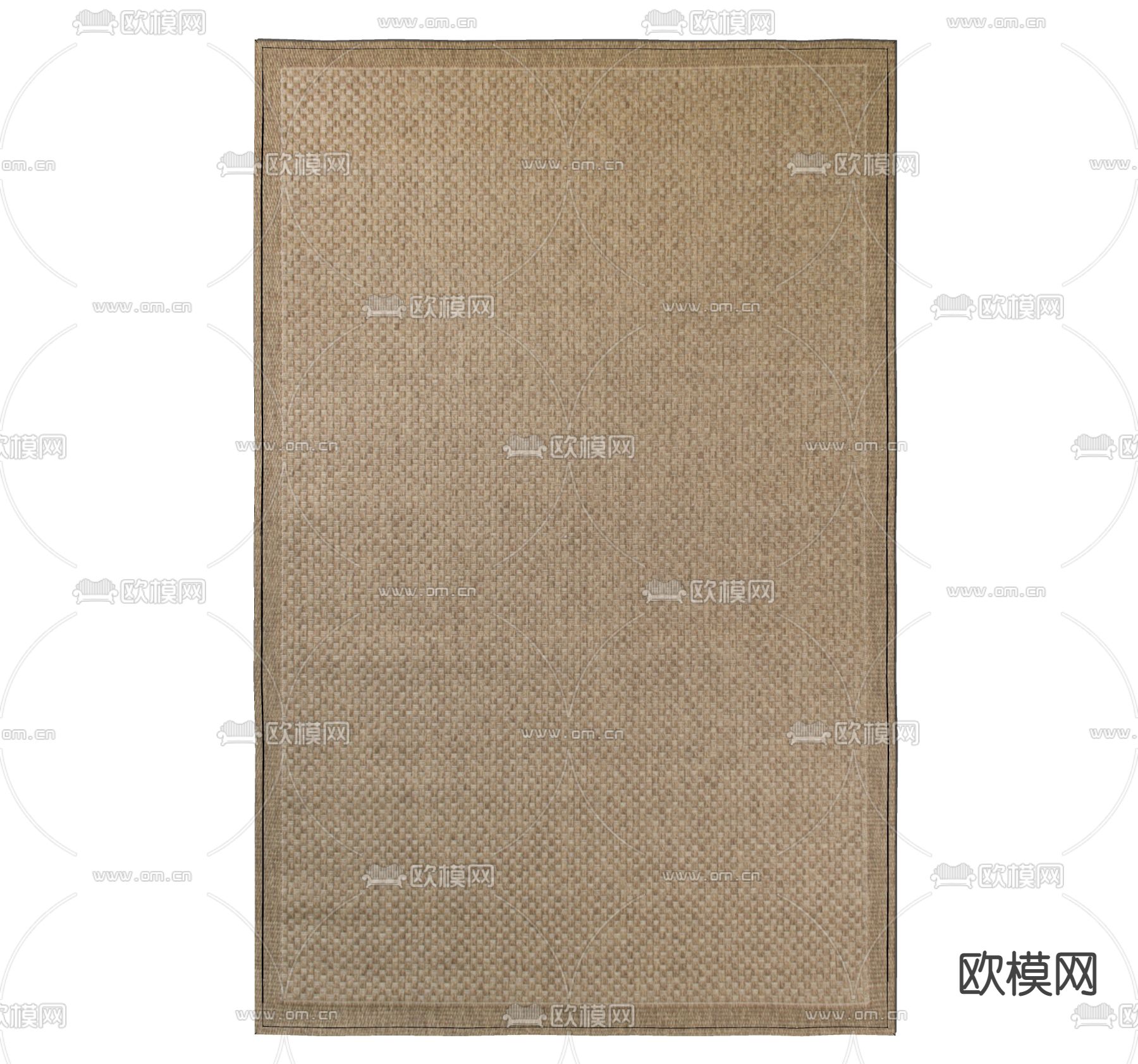 Alton 编织地毯 方毯su模型下载（渲染图2）