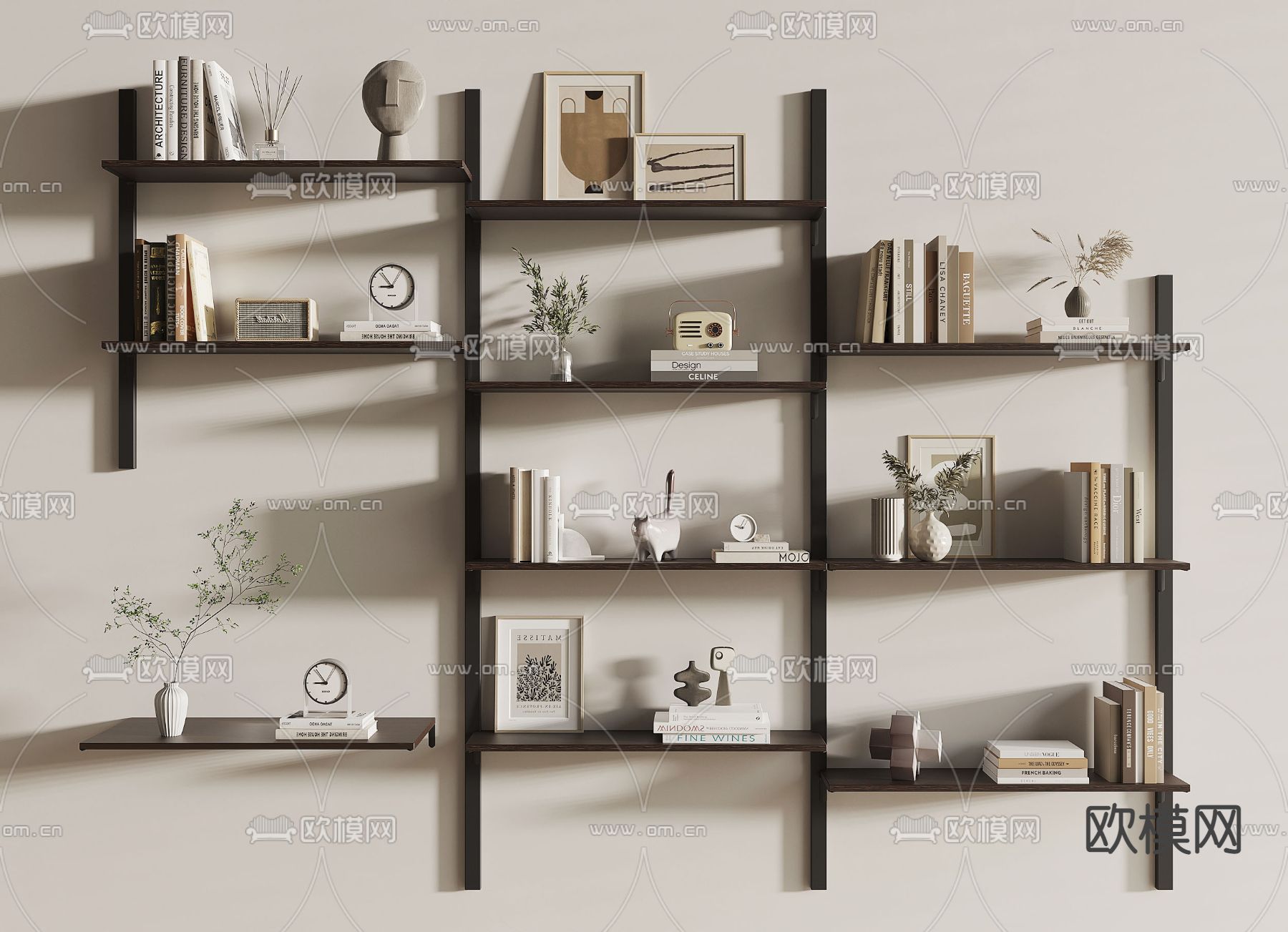 现代壁架su模型下载（渲染图1）