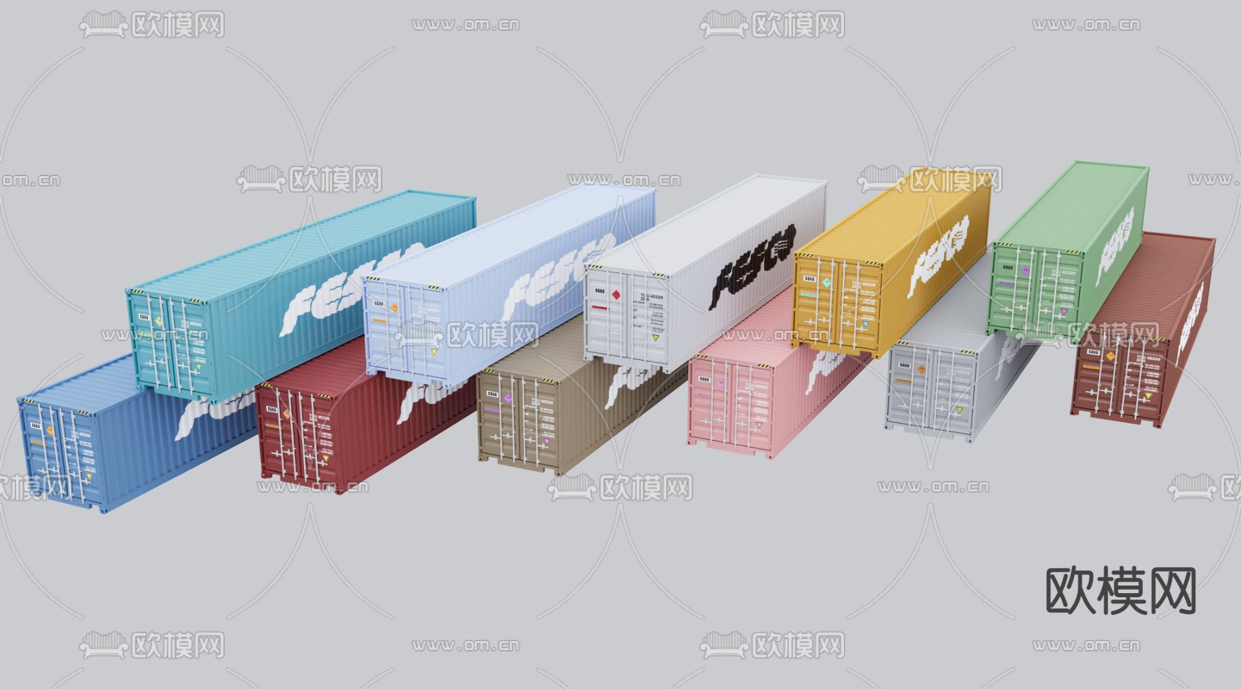 工业集装箱3d模型下载
