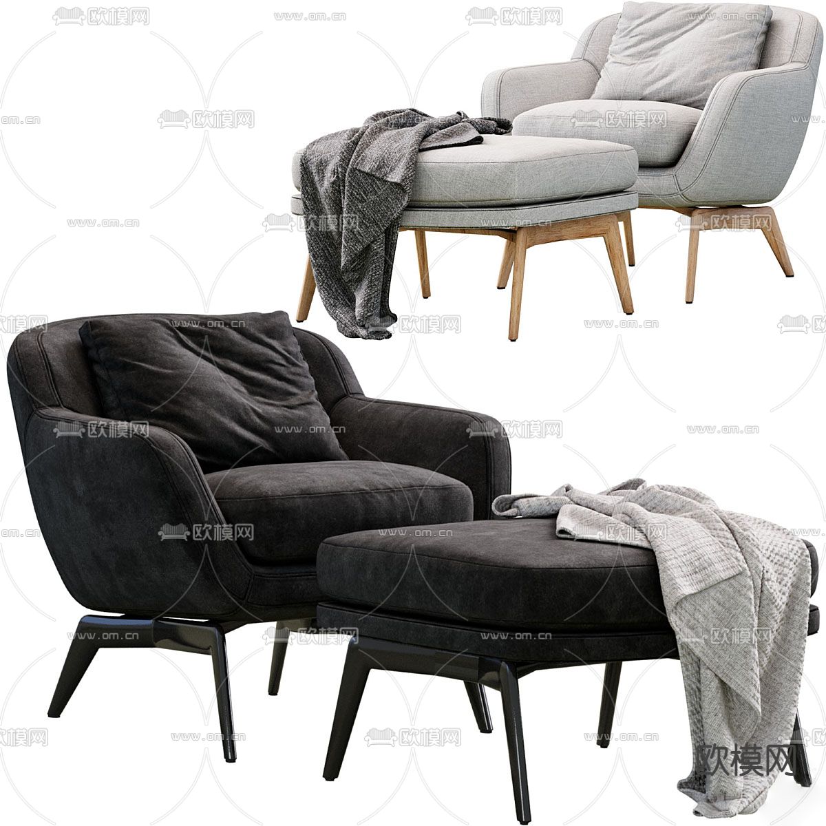 休闲椅3d模型下载