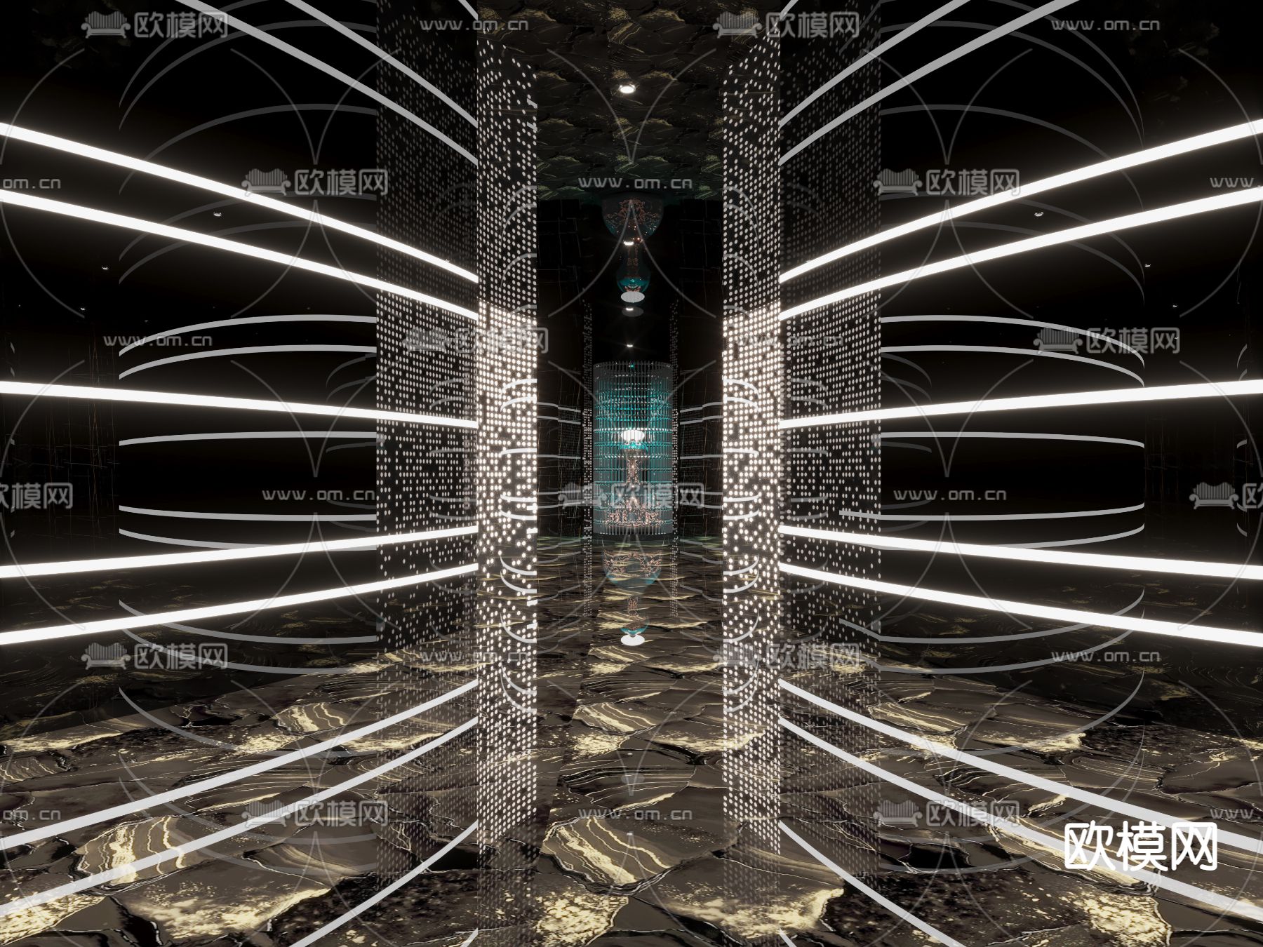 现代KTV前台3d模型下载（渲染图2）