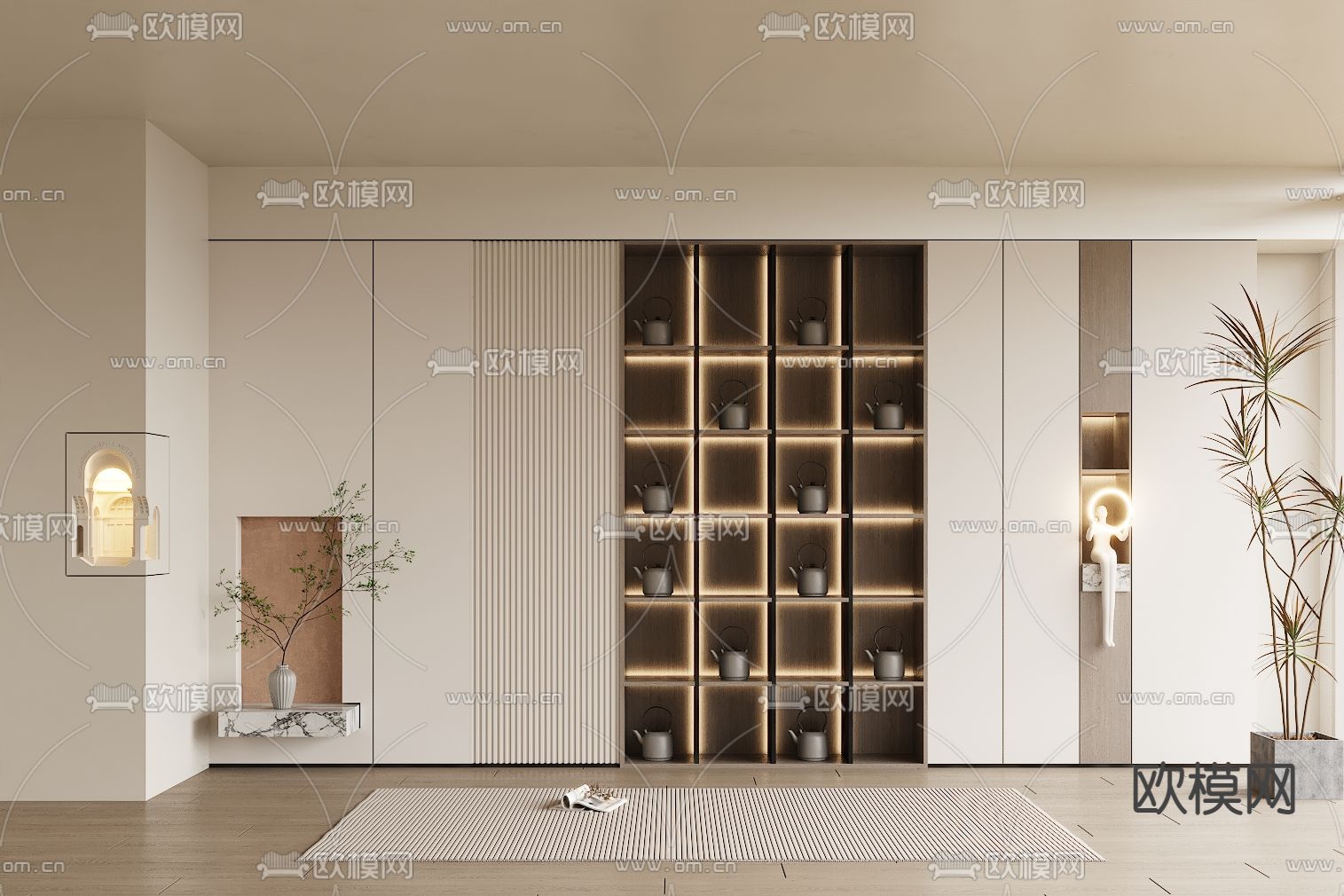 装饰柜 陈列柜3d模型下载