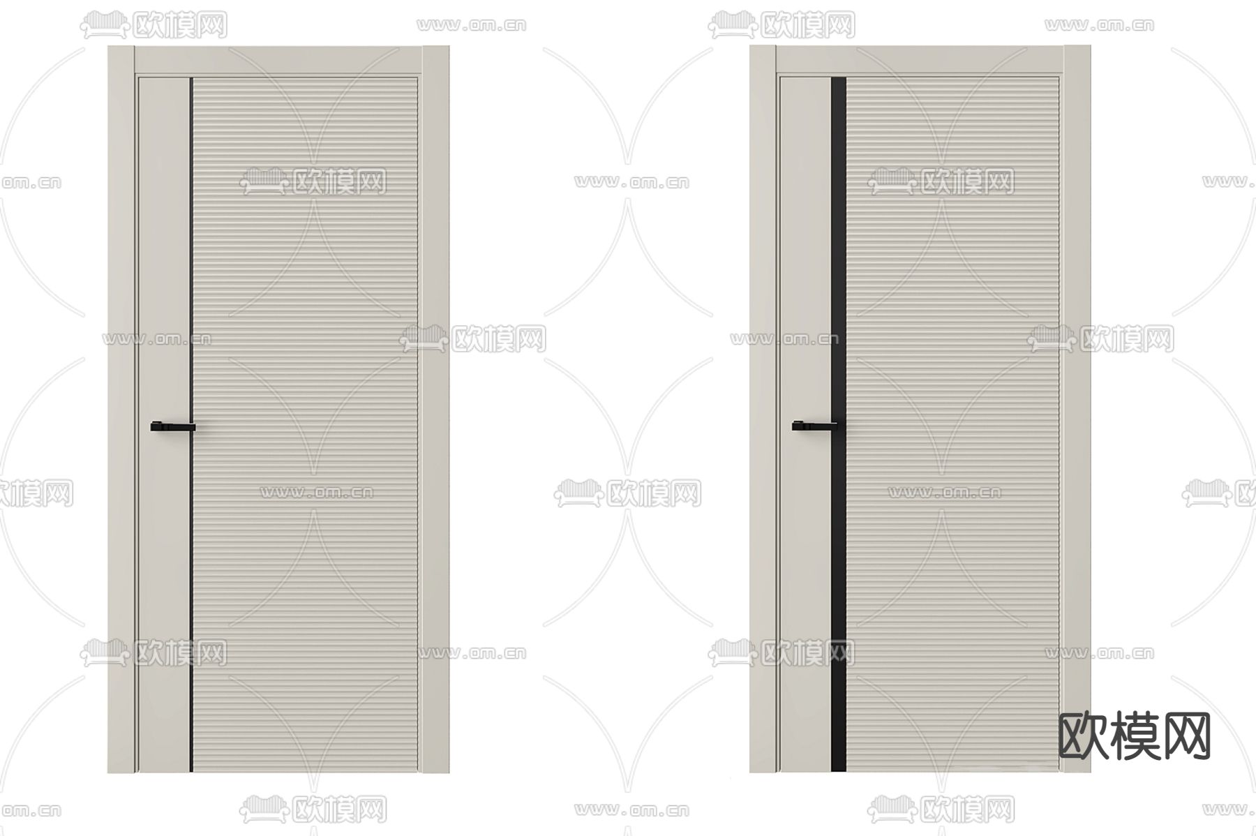极简门 房门 单开门3d模型下载