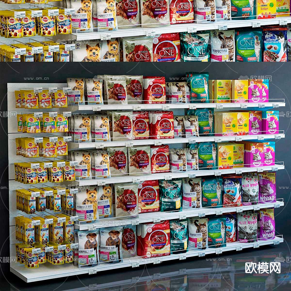 超市货柜 猫粮柜3d模型下载