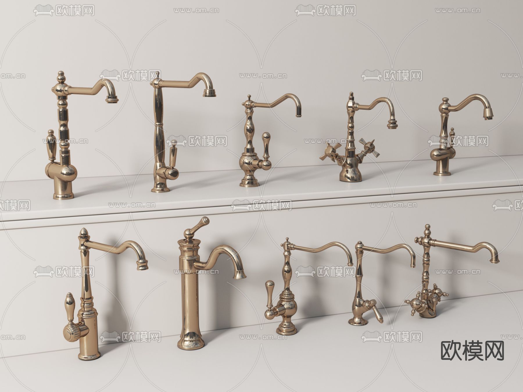 欧式水龙头3d模型下载