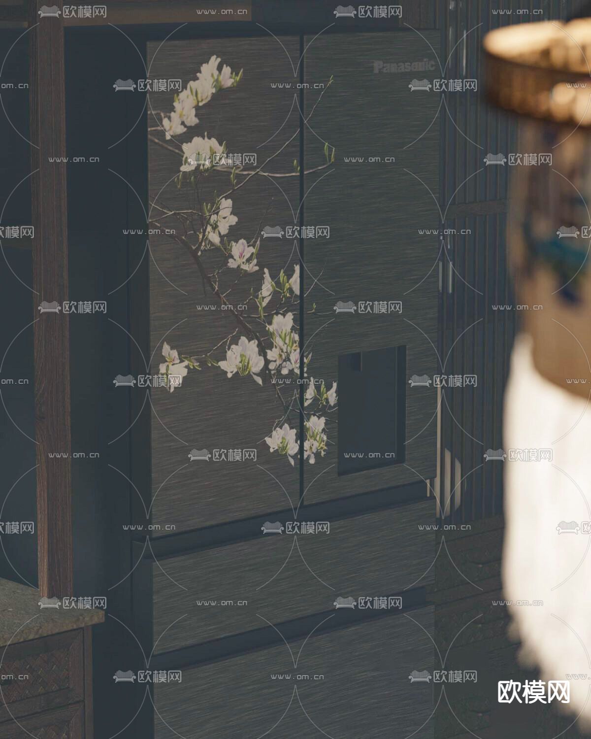 侘寂风民宿厨房餐厅su模型下载（渲染图3）