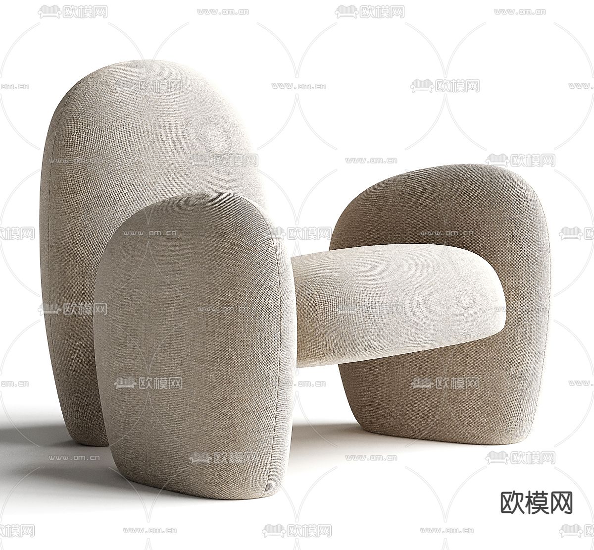 Nobonobo 单人沙发3d模型下载