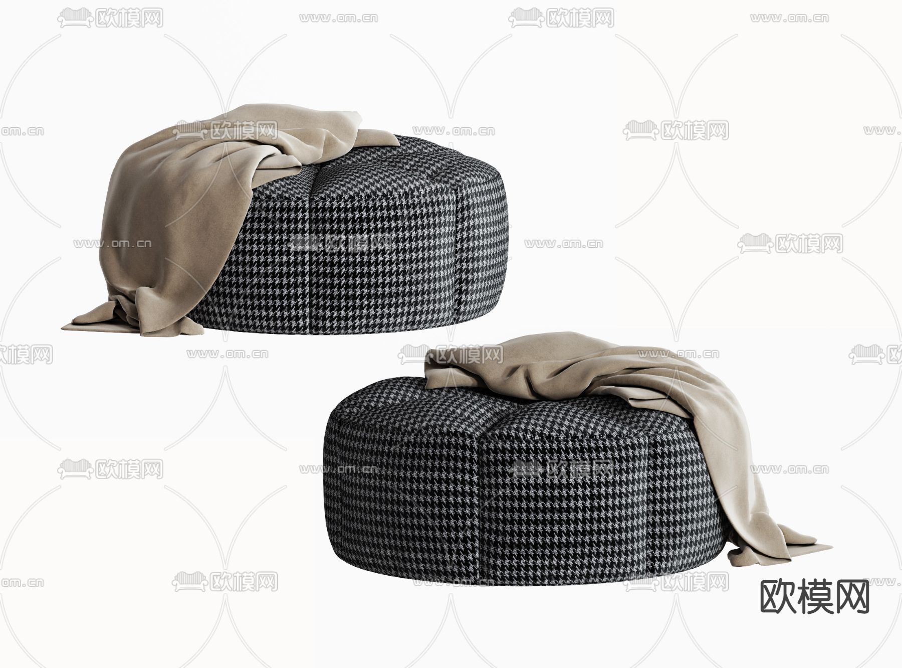 沙发凳 矮凳3d模型下载