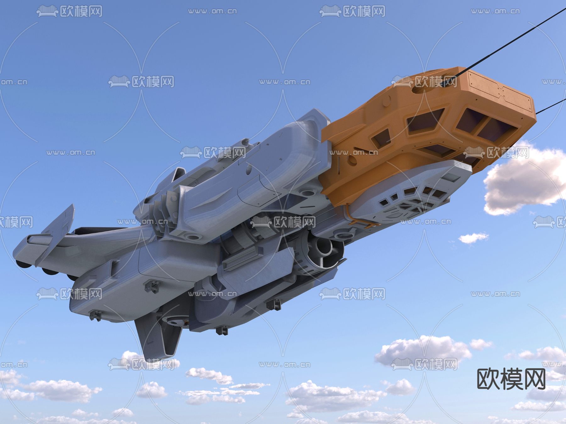 宇宙飞船 太空船 飞行器3d模型下载