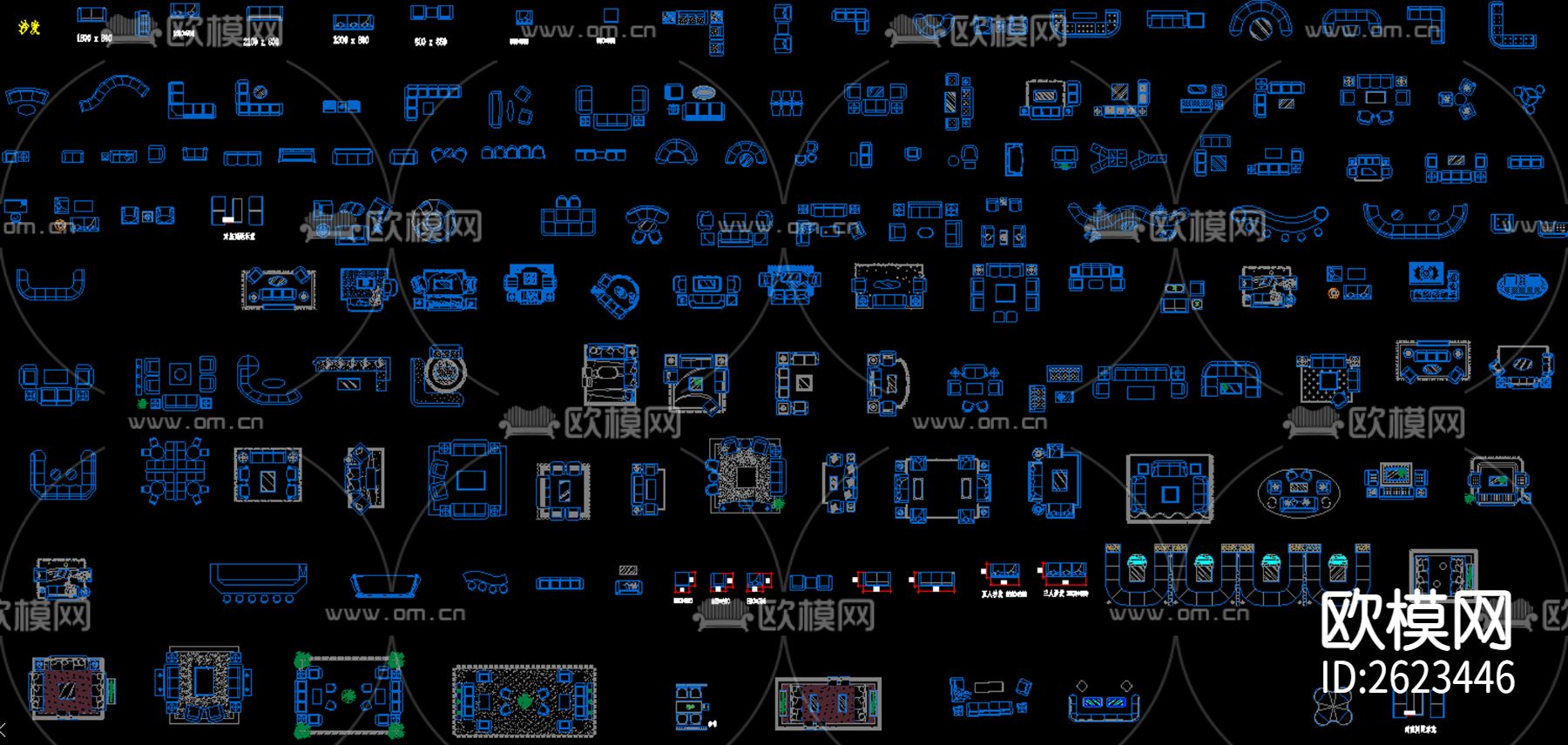 2023最新工装CAD图库下载（渲染图1）