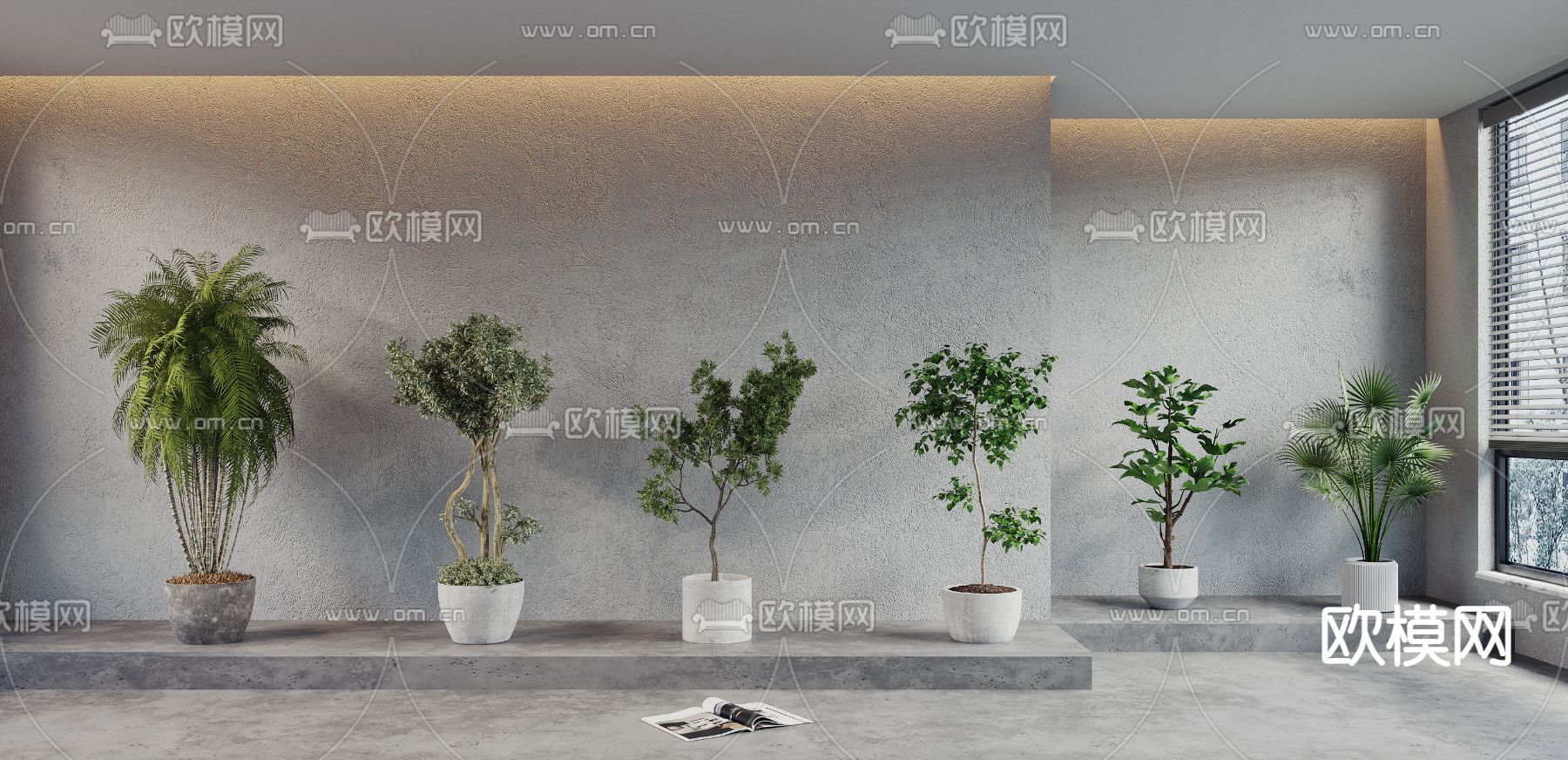 盆栽 盆景3d模型下载_ID14081352_3dmax免费模型-欧模网