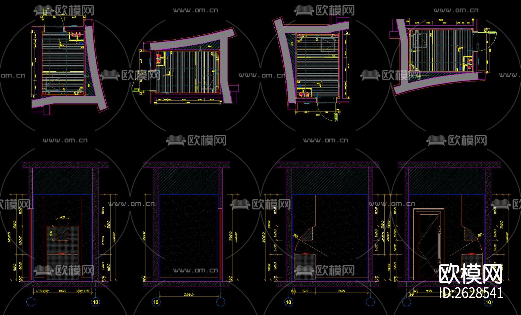 汗蒸房大样图CAD施工图下载（渲染图2）