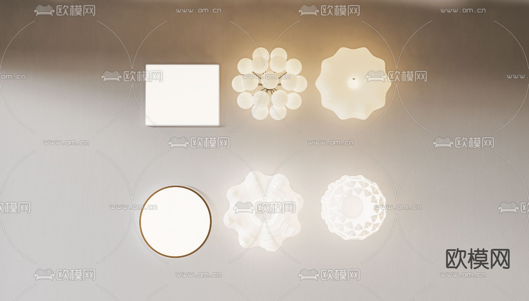 现代小吊灯su模型下载（渲染图2）