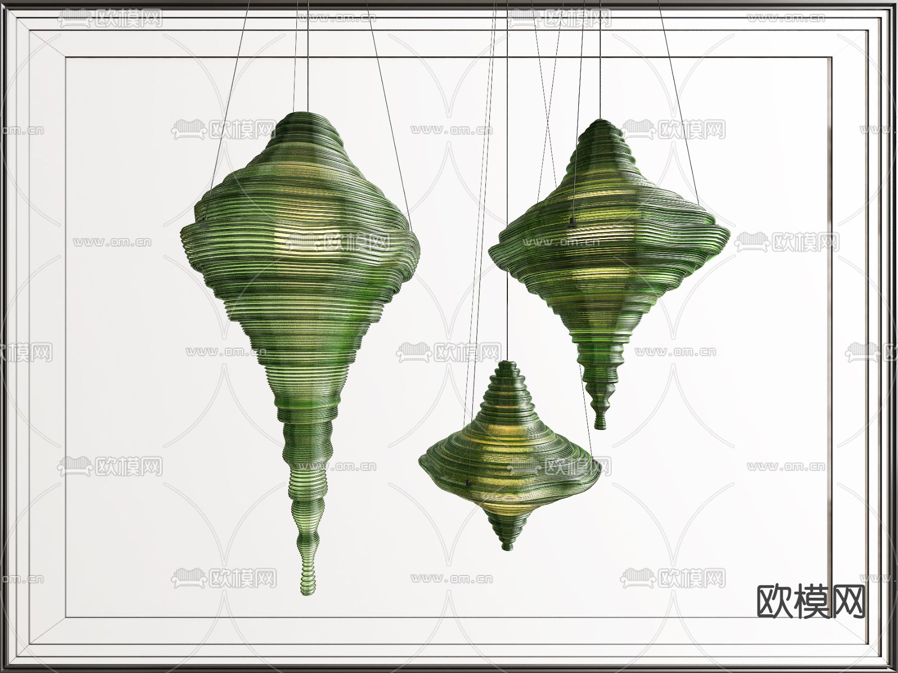 东南亚吊灯su模型下载（渲染图1）