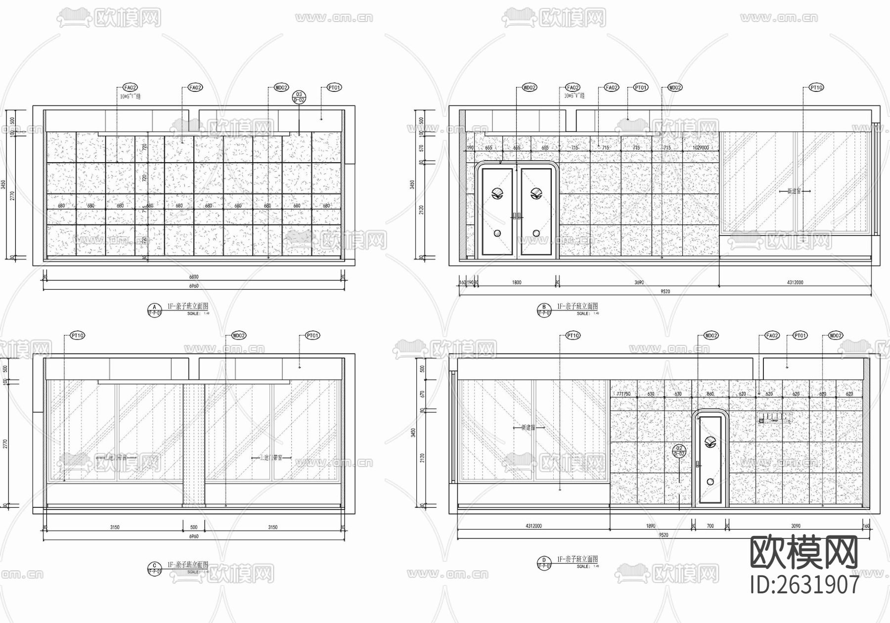 幼儿园室内cad施工图下载（渲染图6）