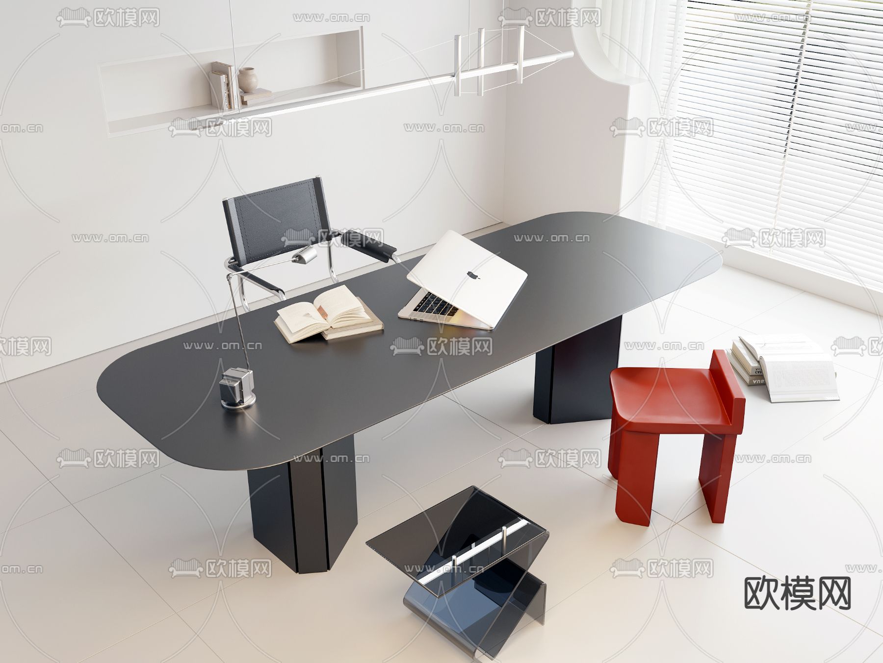 书桌 写字台 电脑桌3d模型下载