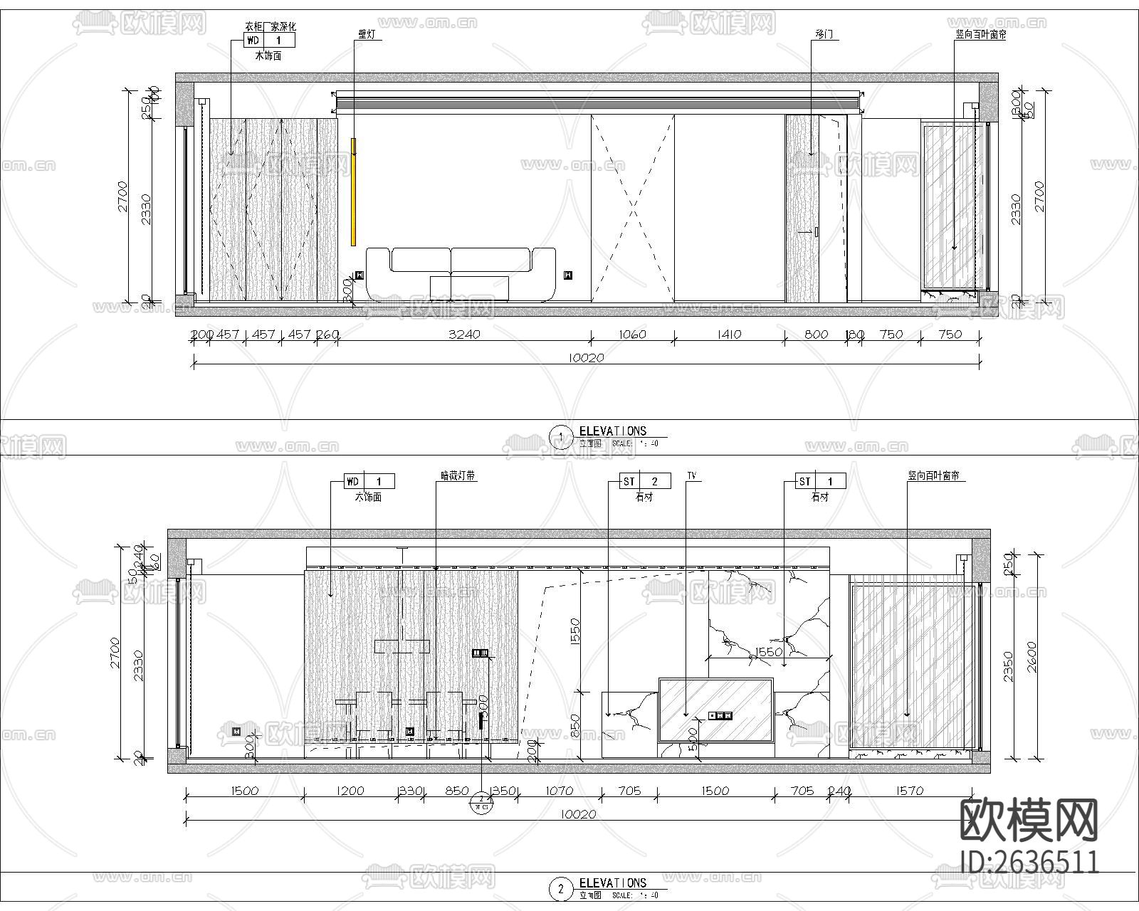 大平层CAD施工图下载（渲染图6）