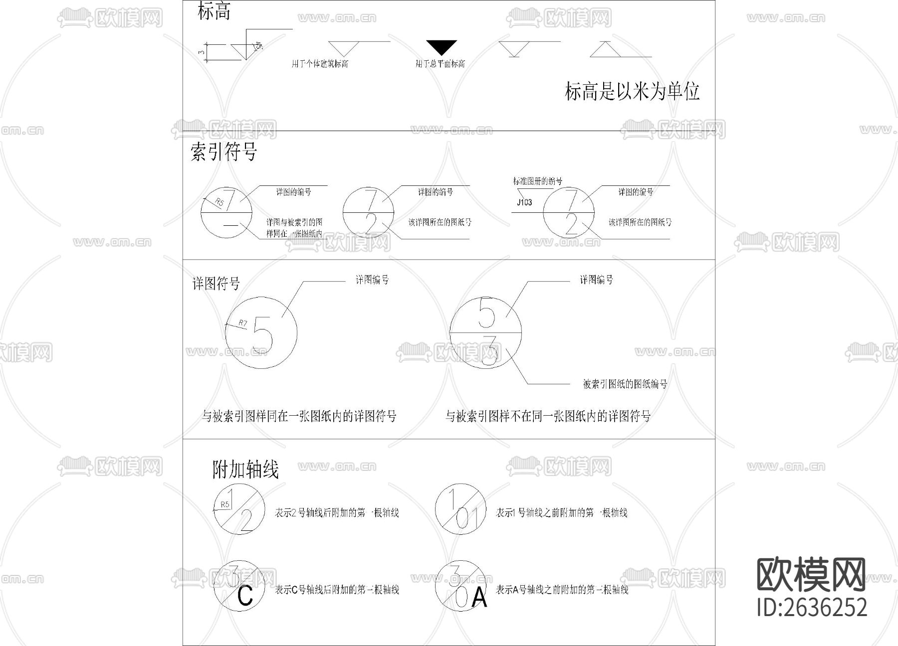 制图GB符号规范CAD施工图下载（渲染图1）