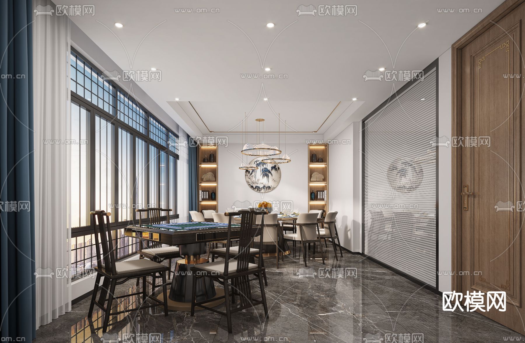 中餐厅包厢 包房 包间3d模型下载