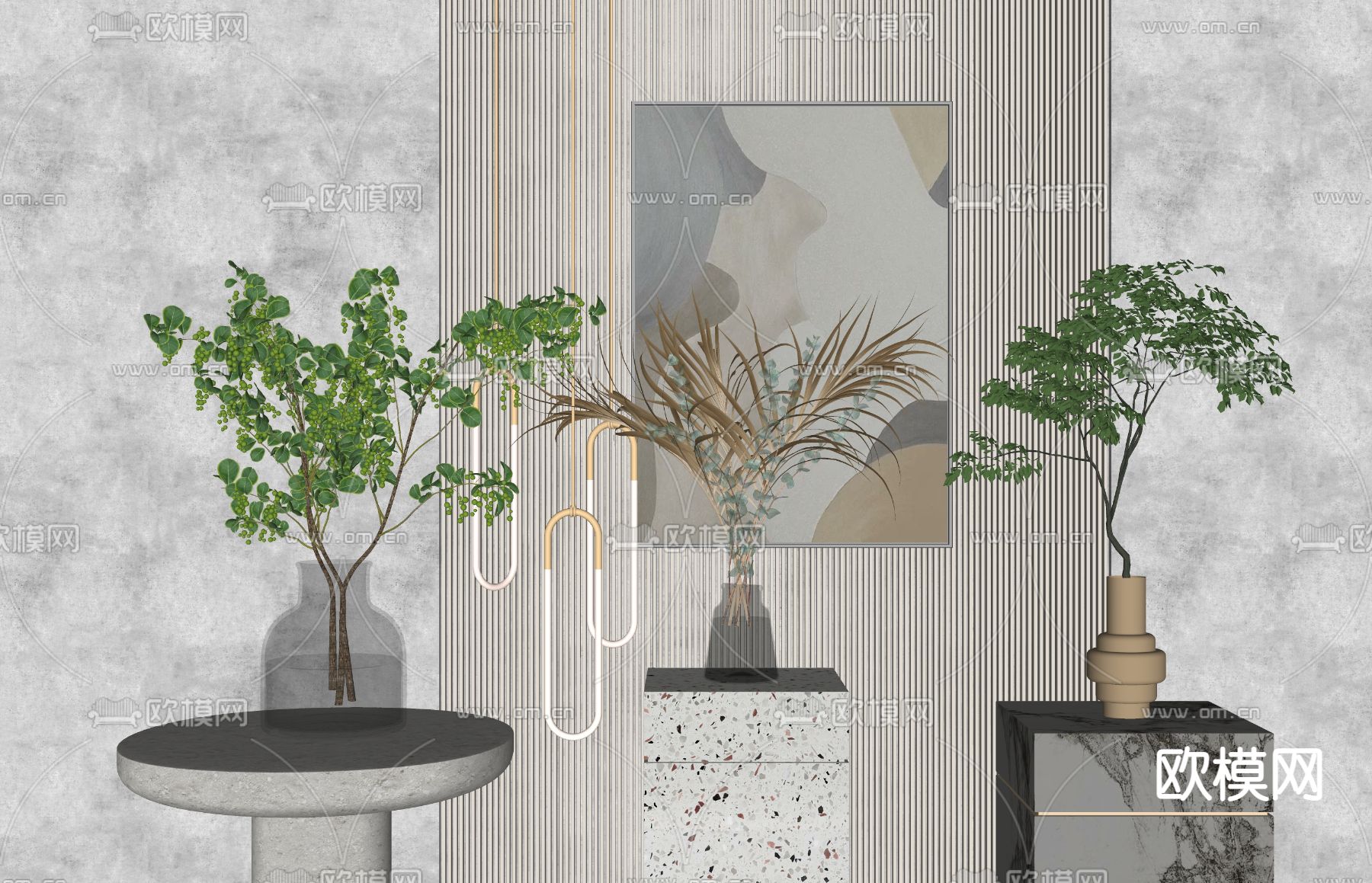 水生植物 绿植花瓶u模型下载（渲染图2）