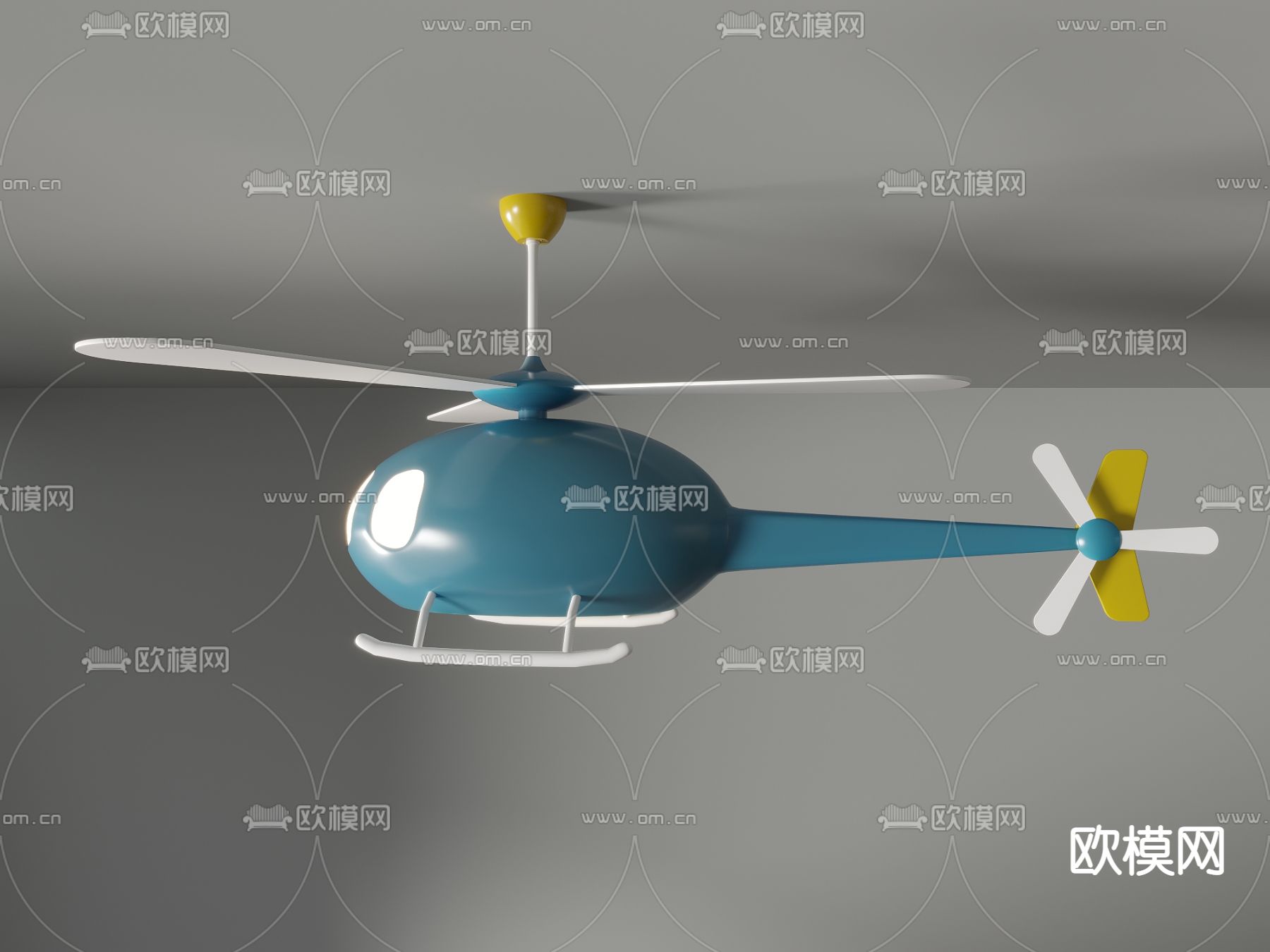 飞机吊扇 儿童灯3d模型下载