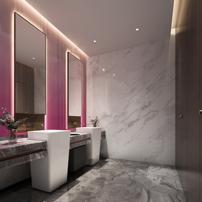  现代公共卫生间su模型 