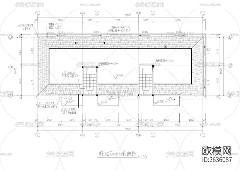 公寓樓CAD施工圖下載(渲染圖2)