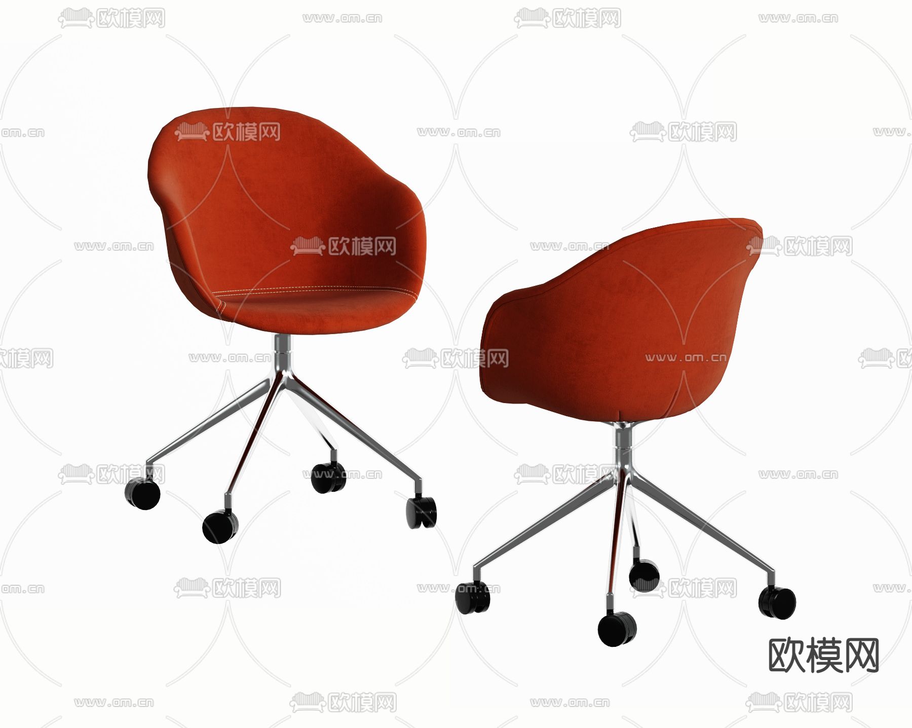 办公椅 职员椅3d模型下载