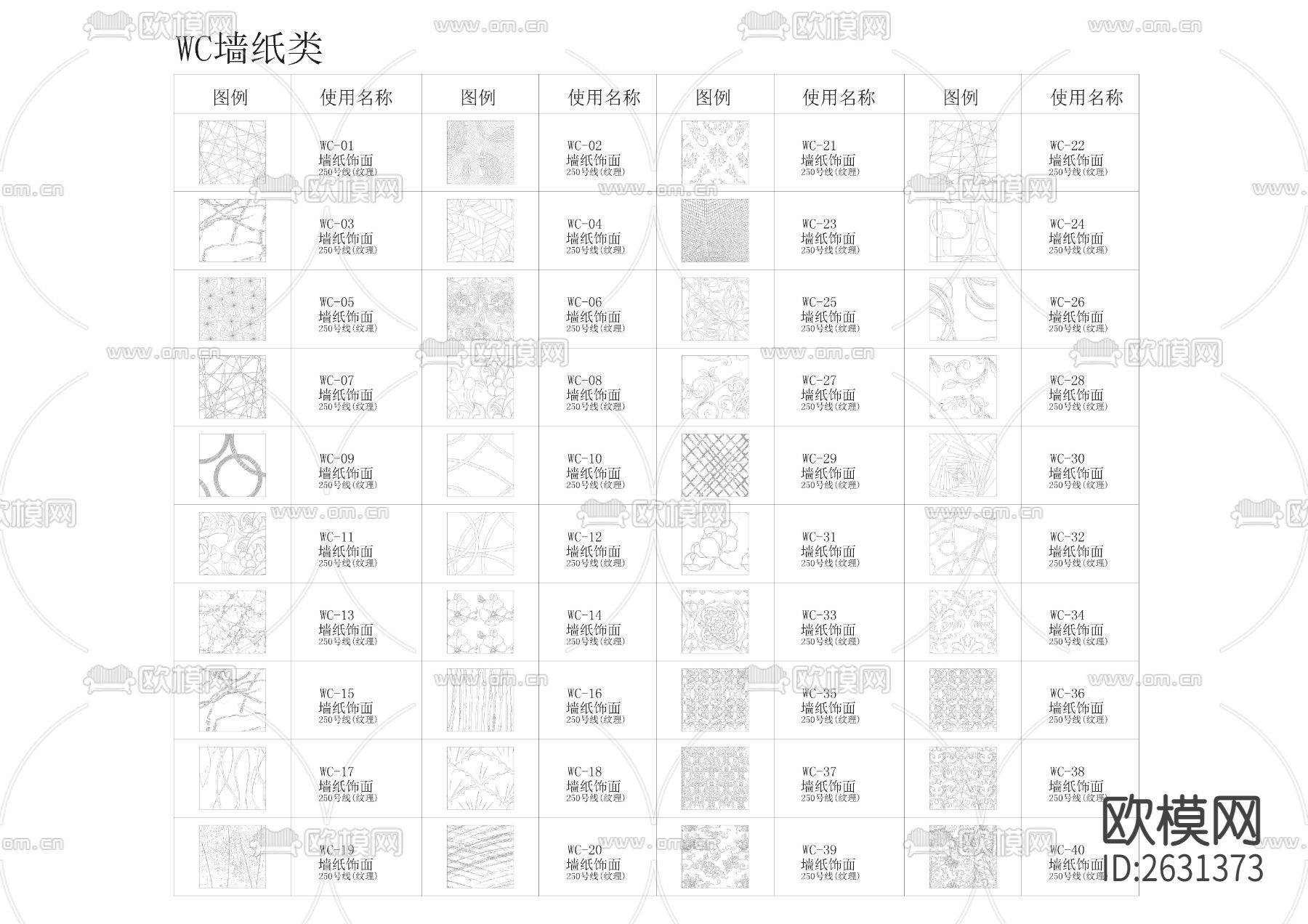填充图案CAD图库下载（渲染图4）