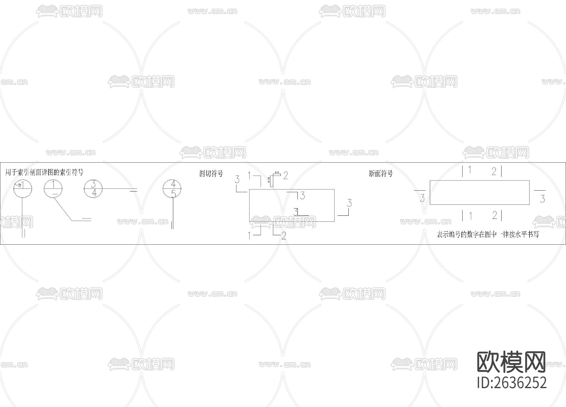 制图GB符号规范CAD施工图下载（渲染图6）