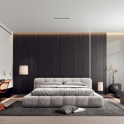  Minotti 现代卧室su模型 
