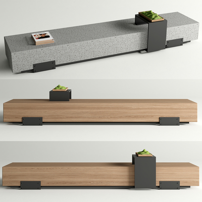  景观座椅公用椅su模型 